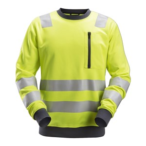 8037 AllroundWork, High-Vis Sweatshirt Class 2/3 Yellow MED