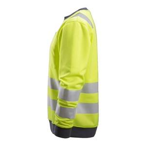 8037 AllroundWork, High-Vis Sweatshirt Class 2/3 Yellow MED - Image 3