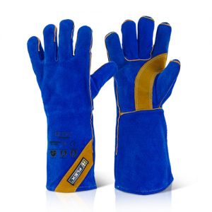CAT2 BLUE GOLD HQ 16" WELDERS GAUNTLET