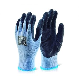 MP1 Black Latex Rubber Coated Gloves