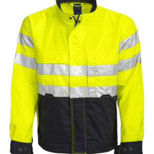 6401 Projob Jacket Class 3 Yellow/Navy P/cotton
